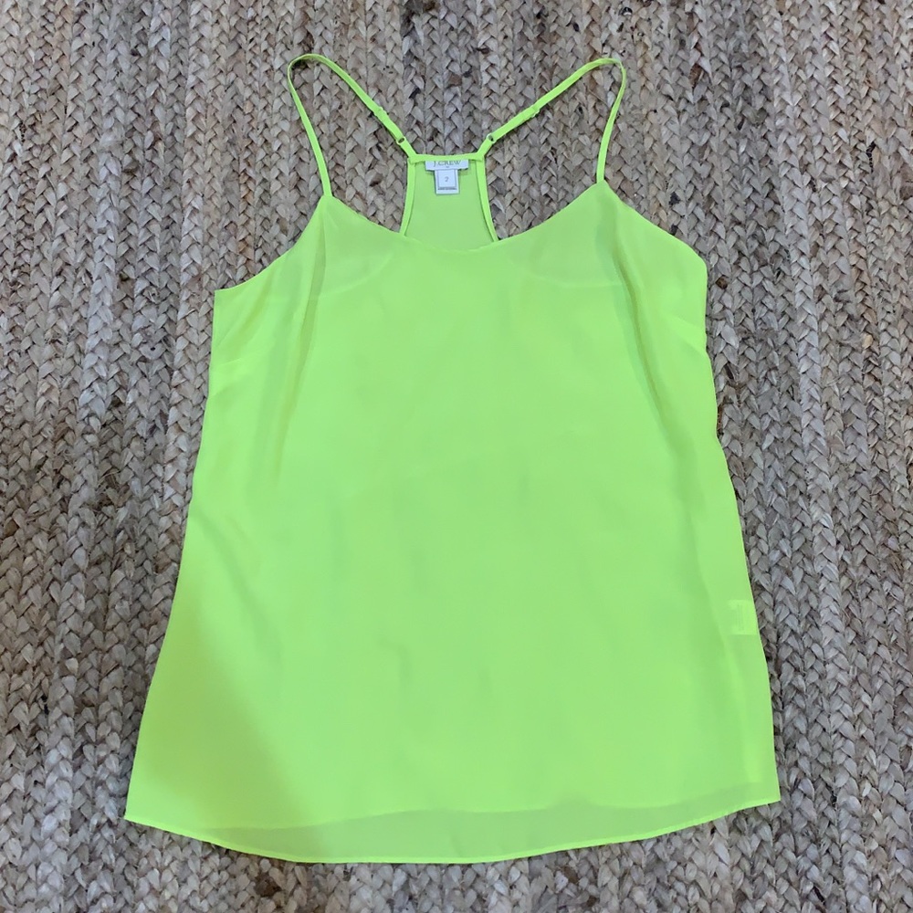 J. CREW lime green top
